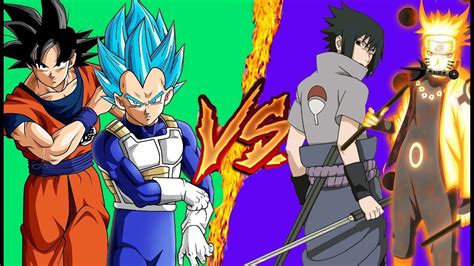 goku and vegeta vs naruto and sasuke